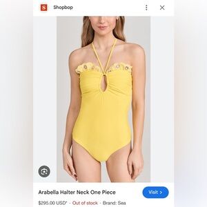 Sea New York Arabella Halter Neck
Yellow One Piece Sz S